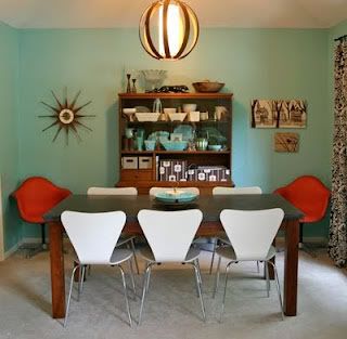 mid century modern dining room