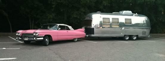 1959 cadillac deville and airstream trailer