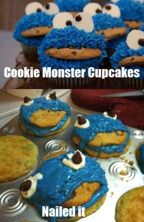 cookie monster cupcakes