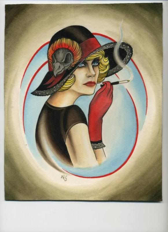 neal scoggins flapper girl painting