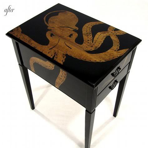 stencil octopus table tutorial