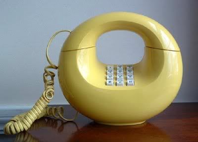 vintage yellow phone