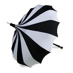 black and white pagoda umbrella