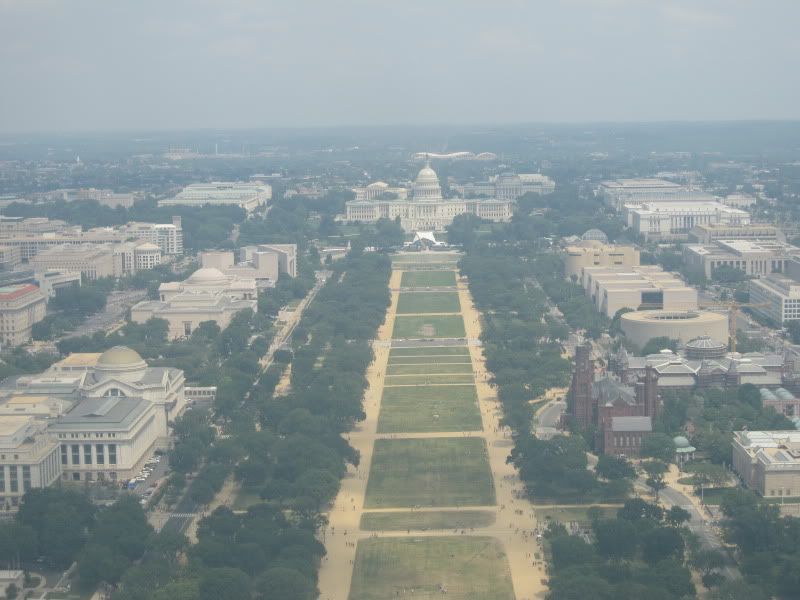 view of the capital from the washington monument