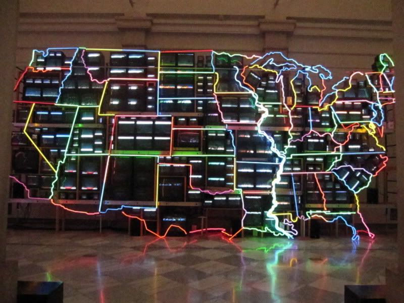 map of usa with tv's