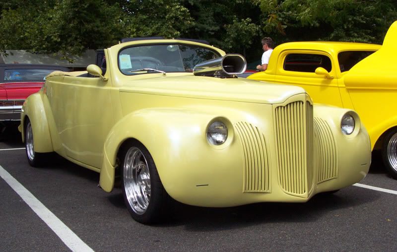 yellow vintage convertible
