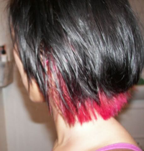 But I did pink underneath in Atomic Pink by special effects and had that for 