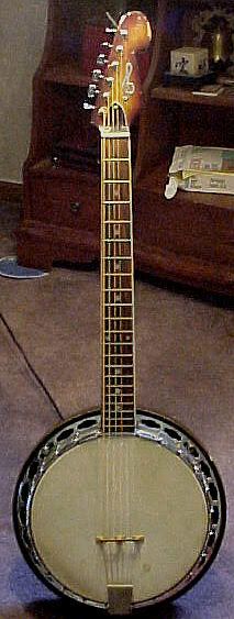 Conard 6-string banjo with Fender-style head