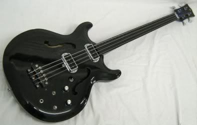 Bartell Hollowbody Fretless Bass