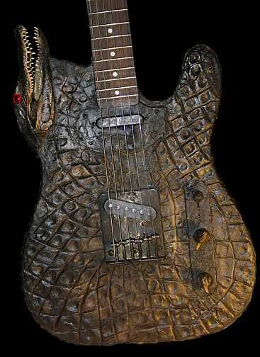 Alligator art guitars from Louisiana