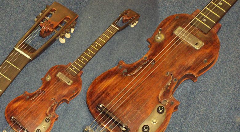 We've all seen guitars and basses styled after violins, but this one-off 