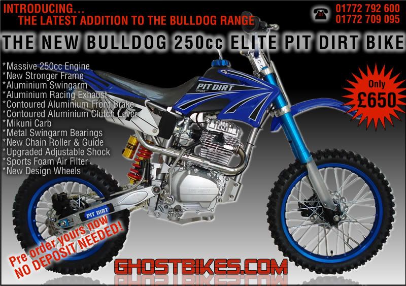 250cc pit bike. Bulldog Elite 250cc Pit Dirt