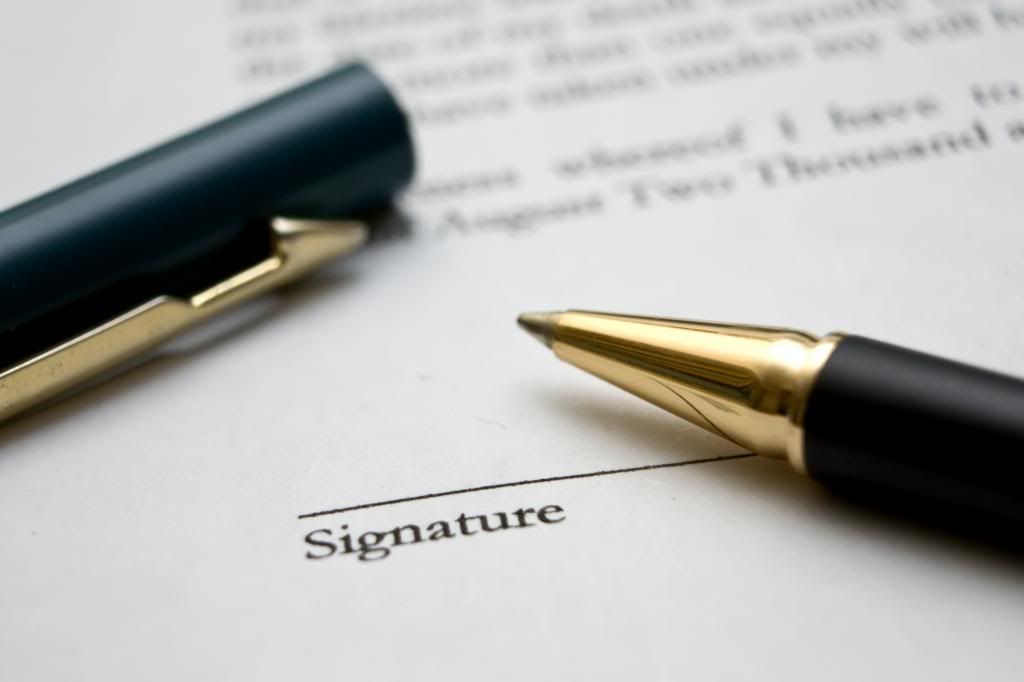 contract to sign