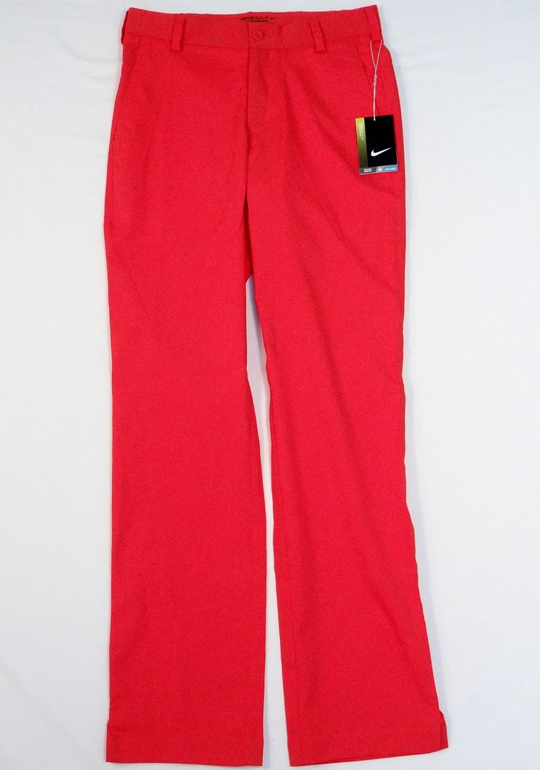 nike red golf pants