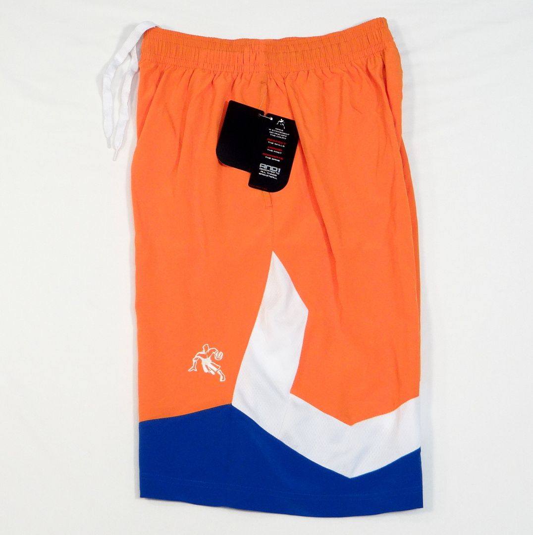 orange and blue basketball shorts