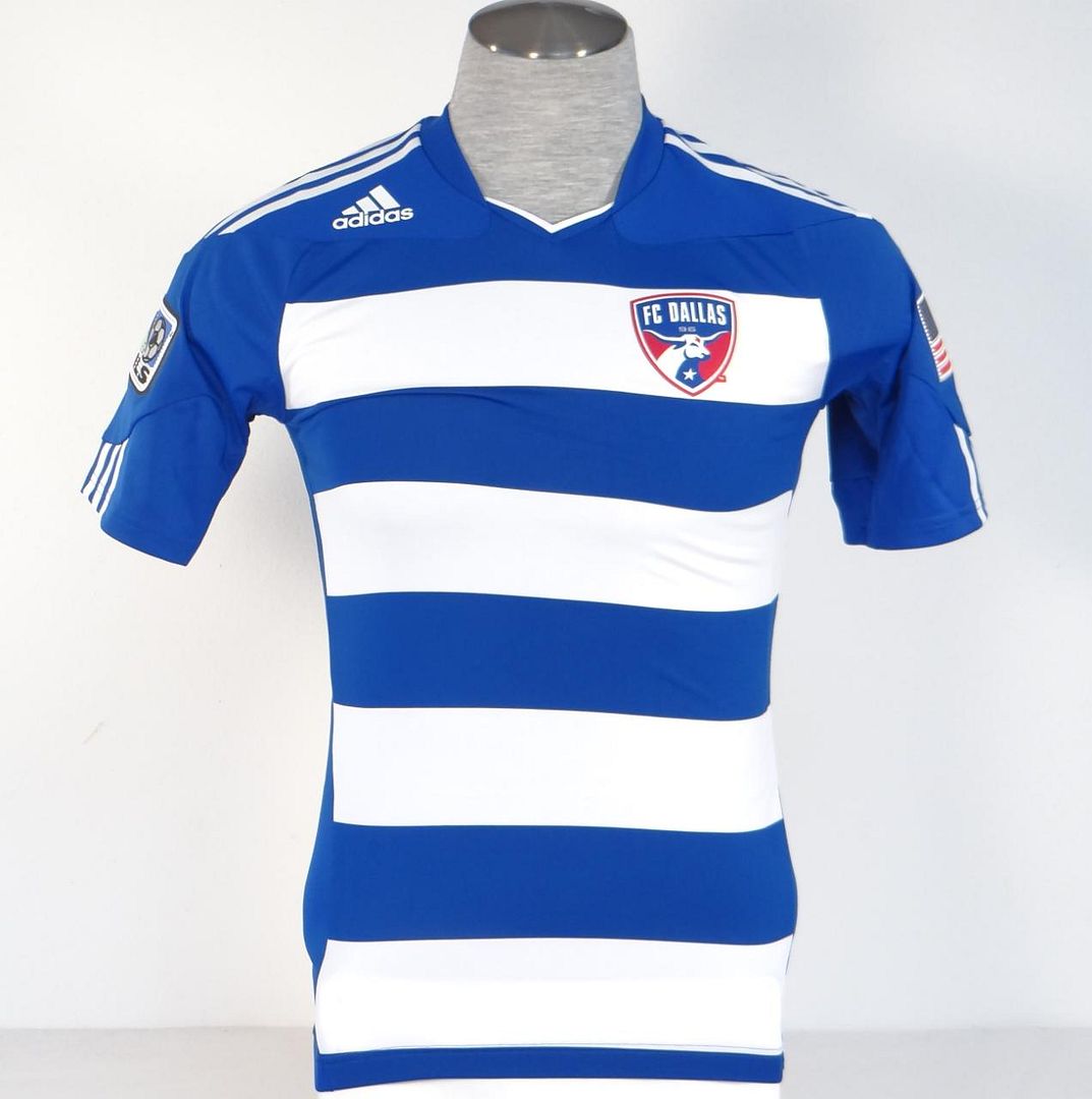 Adidas ClimaCool Formotion FC Dallas Blue & White Soccer Jersey Mens NWT