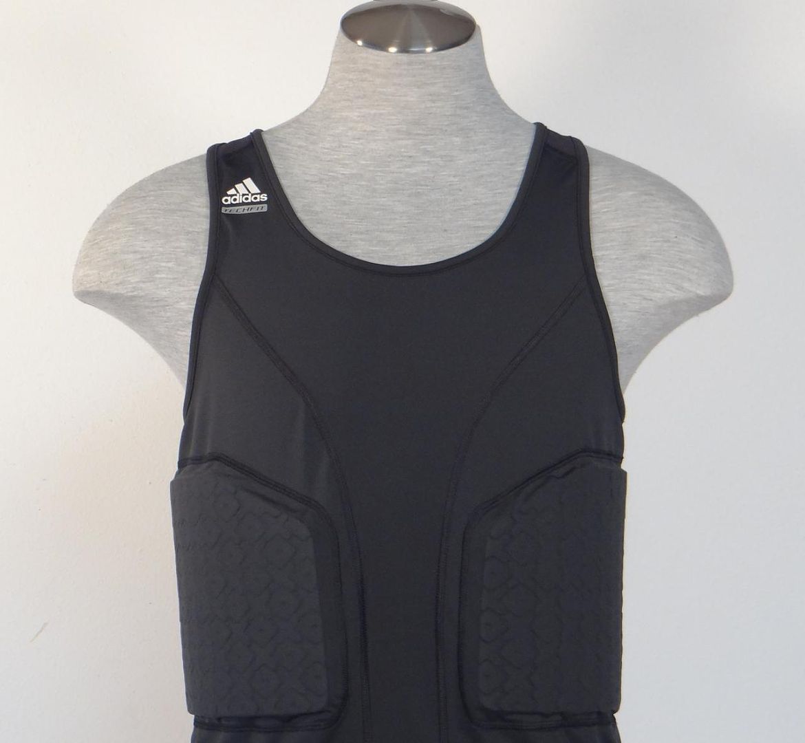 Adidas ClimaCool Techfit Black Padded Basketball Compression Tank Mens