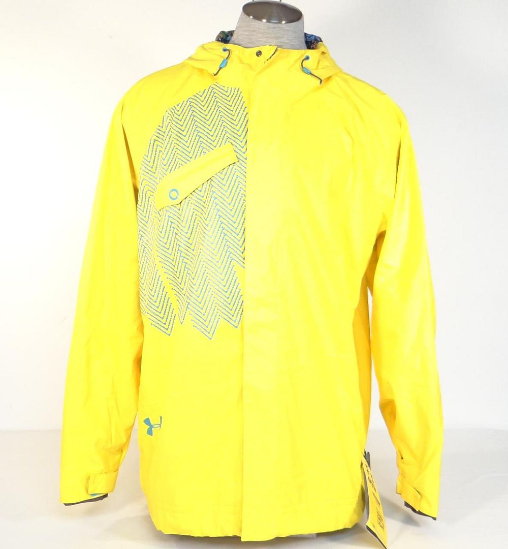 Under Armour Performance MTN Storm Coldgear Yellow Ski Jacket Mens NWT