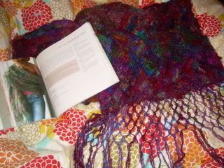 mango moon silk entrelac stole