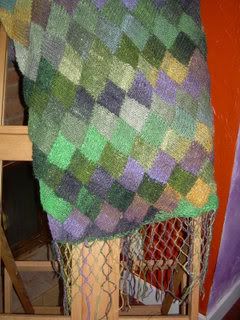 noro silk garden entrelac stole