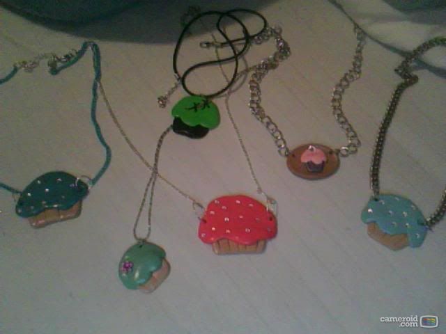 Handmade Cupcake Necklaces