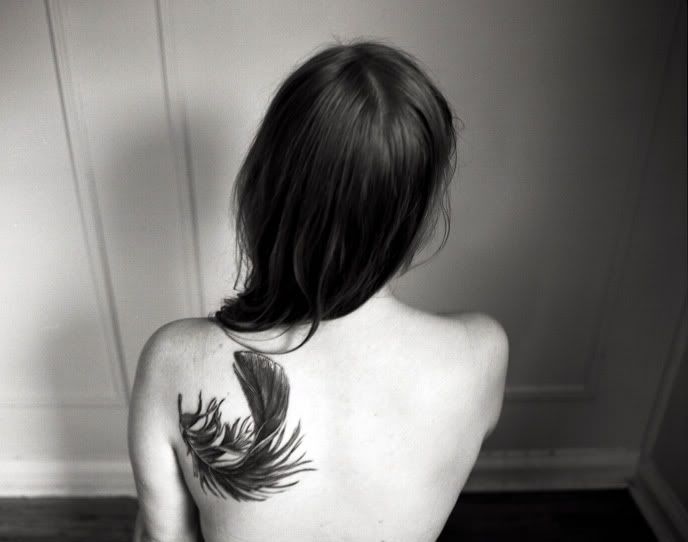 tattoo feather. my black swan feather tattoo.