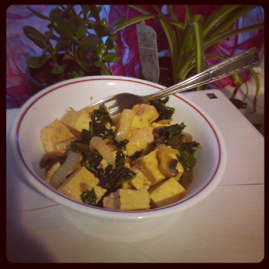tofu & kale stirfry