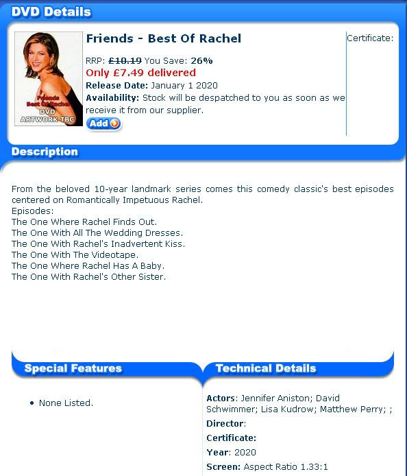 Friends - Rachel