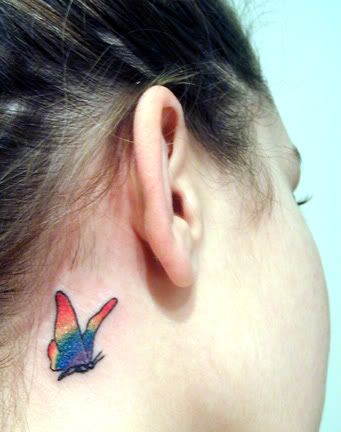 Rainbow Butterfly,tattoo
