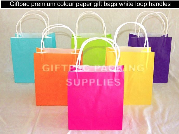 paper  Bags eBay 10x PURPLE DVD with Party bags 290x200mm kraft Kraft  Gift Paper gift handles