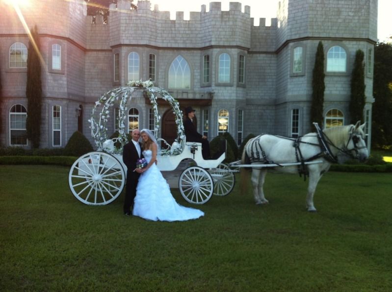 What a beautiful couple we had the priviledge of being a part of their wedding with our Cinderella horse carriage at Country Day Castle in Hilliard, FL