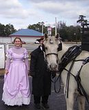 Our carriage horse Sonic, Mike and myself dressed up for the Battle of Olustee parade.