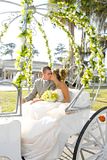Tammy and her new husband enjoying a sweet moment alone in our horse carriage just after tying the knot at the Officer‘s Club in NAS Jax.