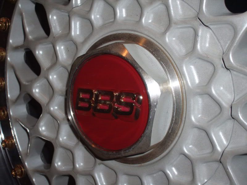 I have for sale a set of BBS RS White centre with gold bolts polished lips