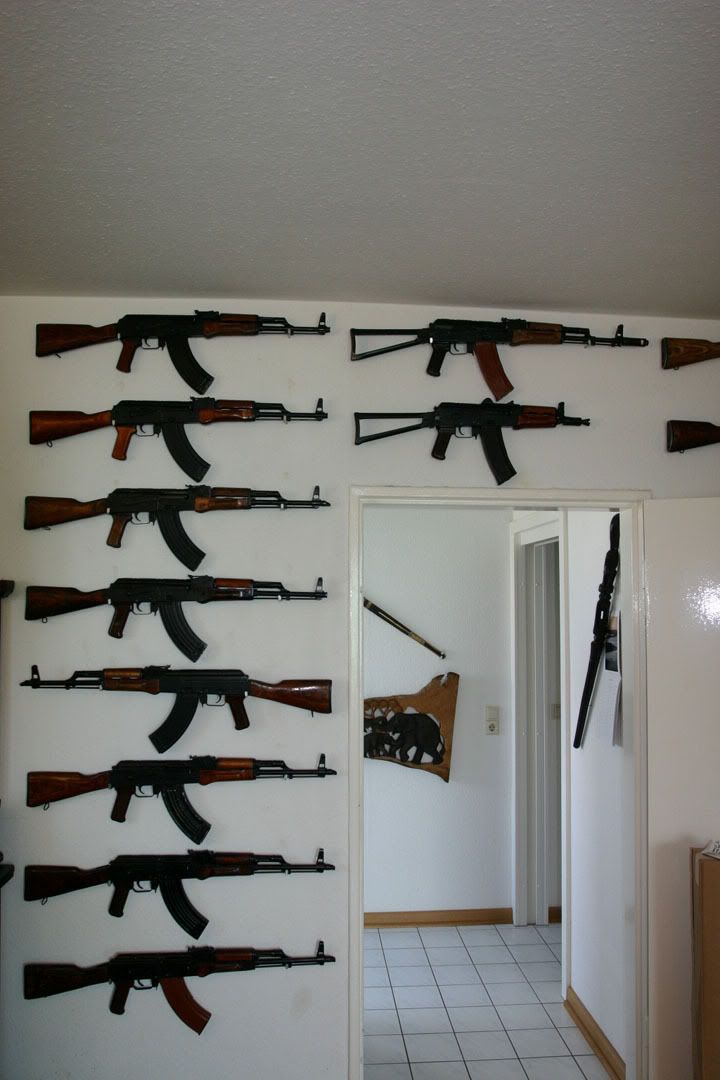 "hanging" a rifle on a wall AK Rifles