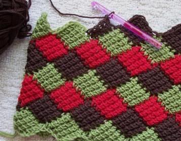 Tunisian crochet piece so