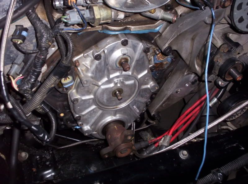 splined optispark shaft sticking out of timing cover is 'wobbly