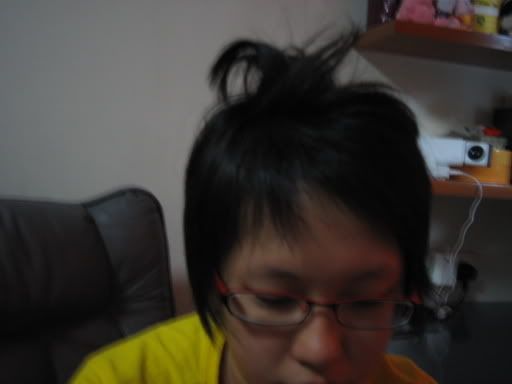 Serene with her very long spikey hair :D (don't worry this wasn't the end product) haha