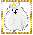 White Pomeranian Sticker by CreshaCaella