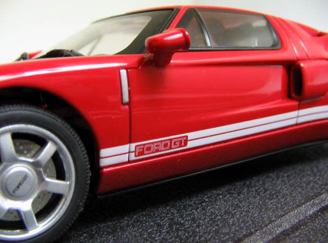The AutoArt Ford GT's s details are finely reproduced in this 1 32 slot car