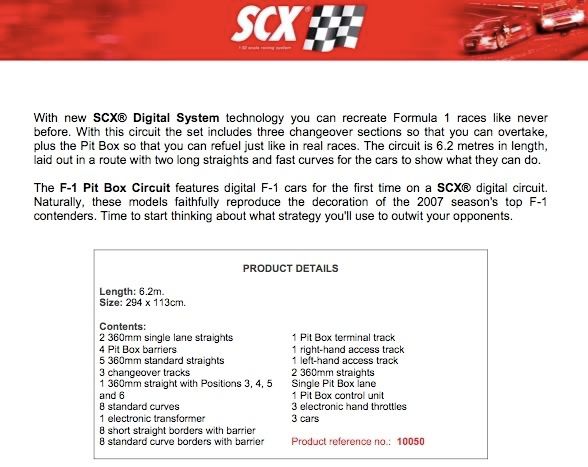 SCX Digital F1newsletter A newsletter arrived today from SCX and here it 