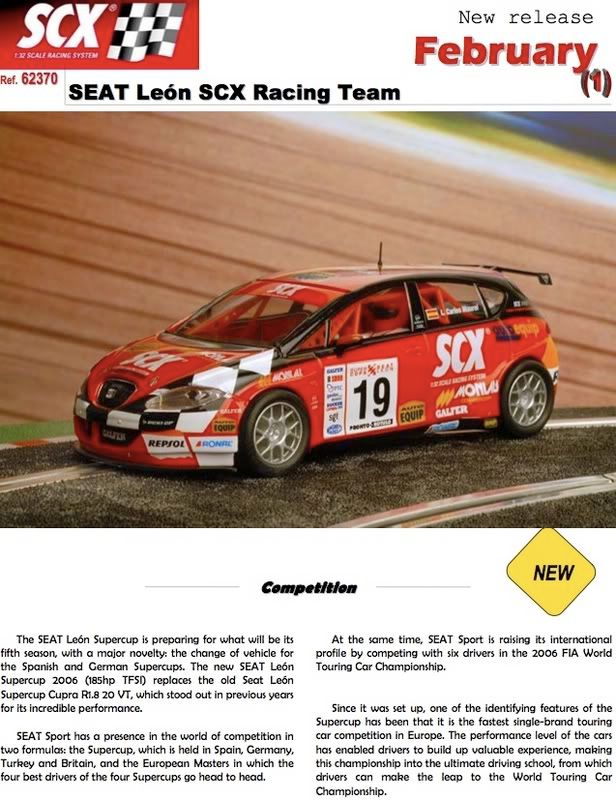 A spec sheet for the new SEAT Leon SCX livery