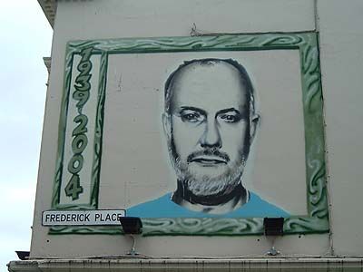 Portrait of John Peel on the side wall of the Prince Albert pub, Trafalgar Street, Brighton, UK. Image hosted by Photobucket.com