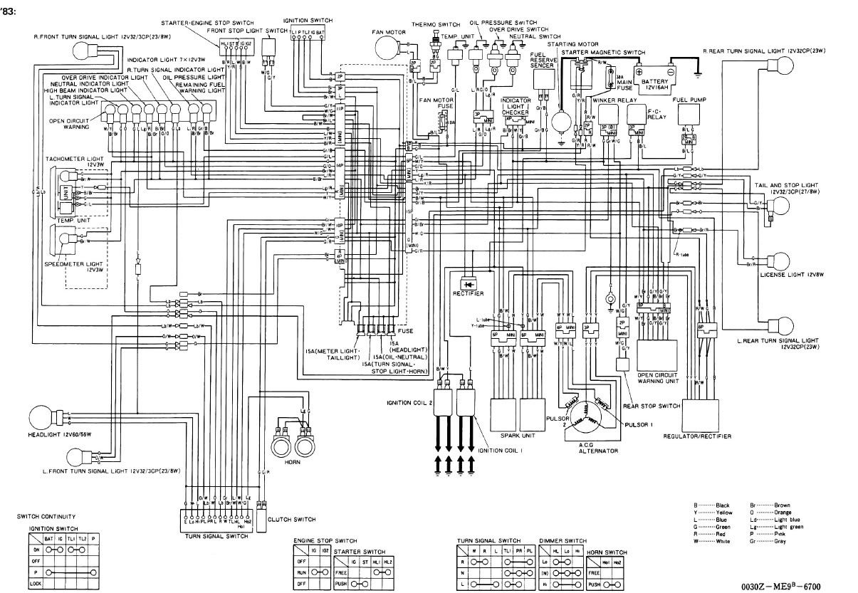 Electrical schematic for honda 750 shadow motorcycle #3
