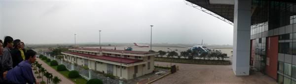 Nội Bài International Airport (IATA: HAN, ICAO: VVNB), the biggest airport in northern Vietnam, serves the capital city of Hanoi. The airport is 28 miles (45km) from the city's downtown. Travel time by taxi is 30 to 45 minutes.