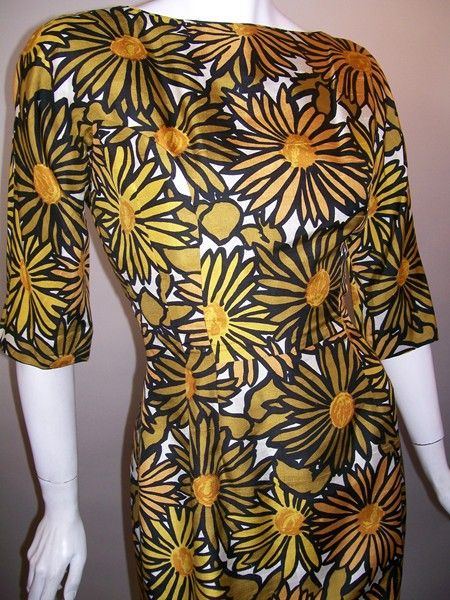 60s dress vintage dress daisy print