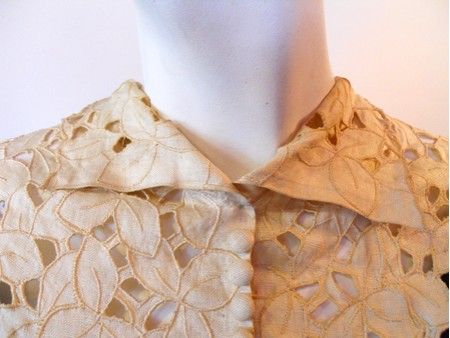 30s dress vintage clothing cutwork lace