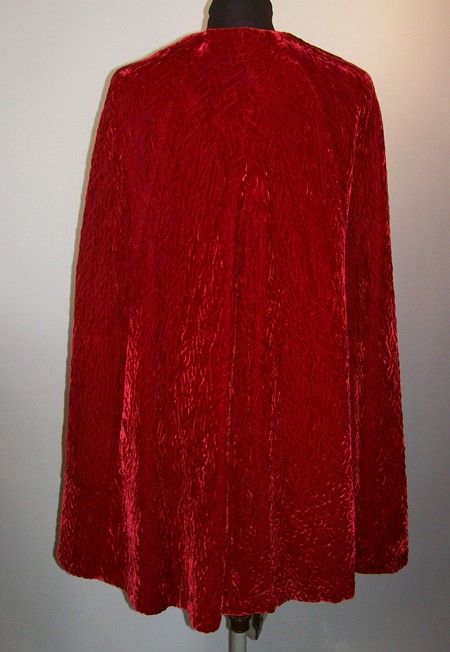 30s cape vintage cape red cape