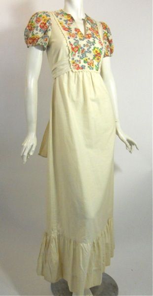 70s dress peasant dress
