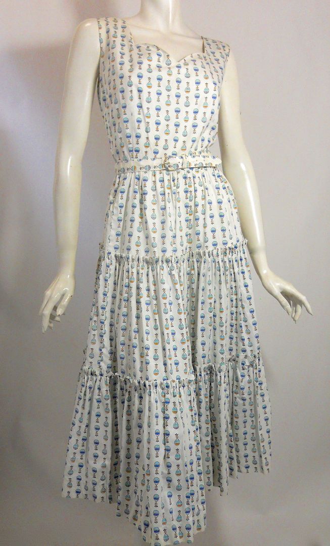 50s dress vintage dress balloon print
dress